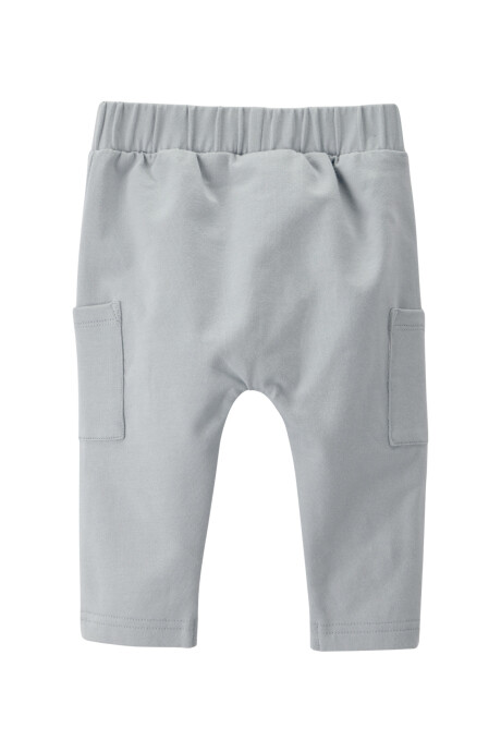 Pack dos pantalones de algodón orgánico, azul y gris Sin color