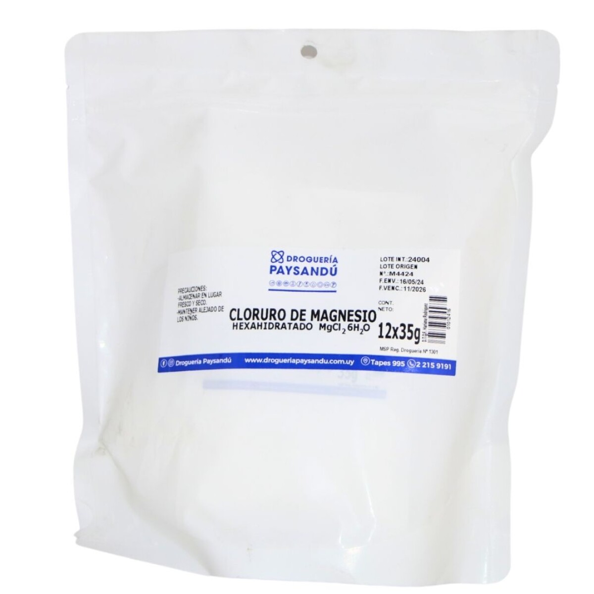 Cloruro de Magnesio Puro - 12 x 35 g 