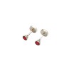Abridores bebe Solitario - Plata 925 - Piedra Zirconia roja - AB3006 Conpiedra