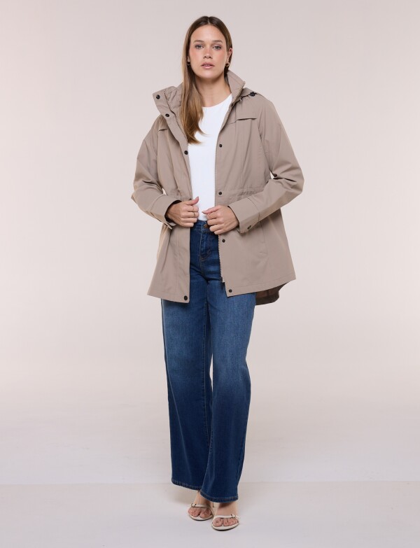 Campera Impermeable Plegable BEIGE