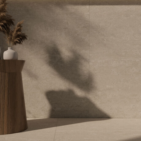 Porcelanato beige tipo piedra mate 92x92Cm pared piso exterior GAMAS DE BEIGE