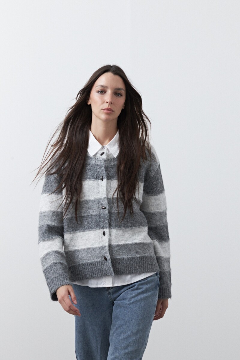 CARDIGAN FROST Gris Melange