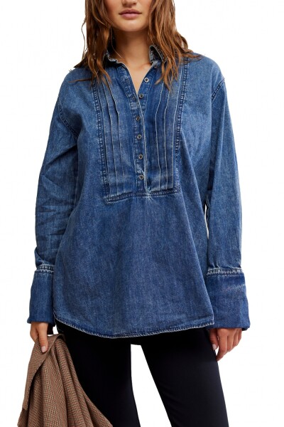 TOP DENIM AFTER HOURS Azul