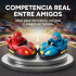 Auto Control Remoto Autitos Chocadores Go Karts Con Sonido Color Rojo y Azul