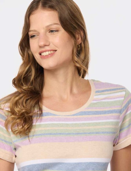 REMERA RAYADA Lila
