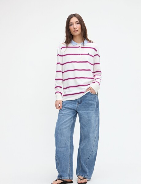 Remera polo Danica Off white