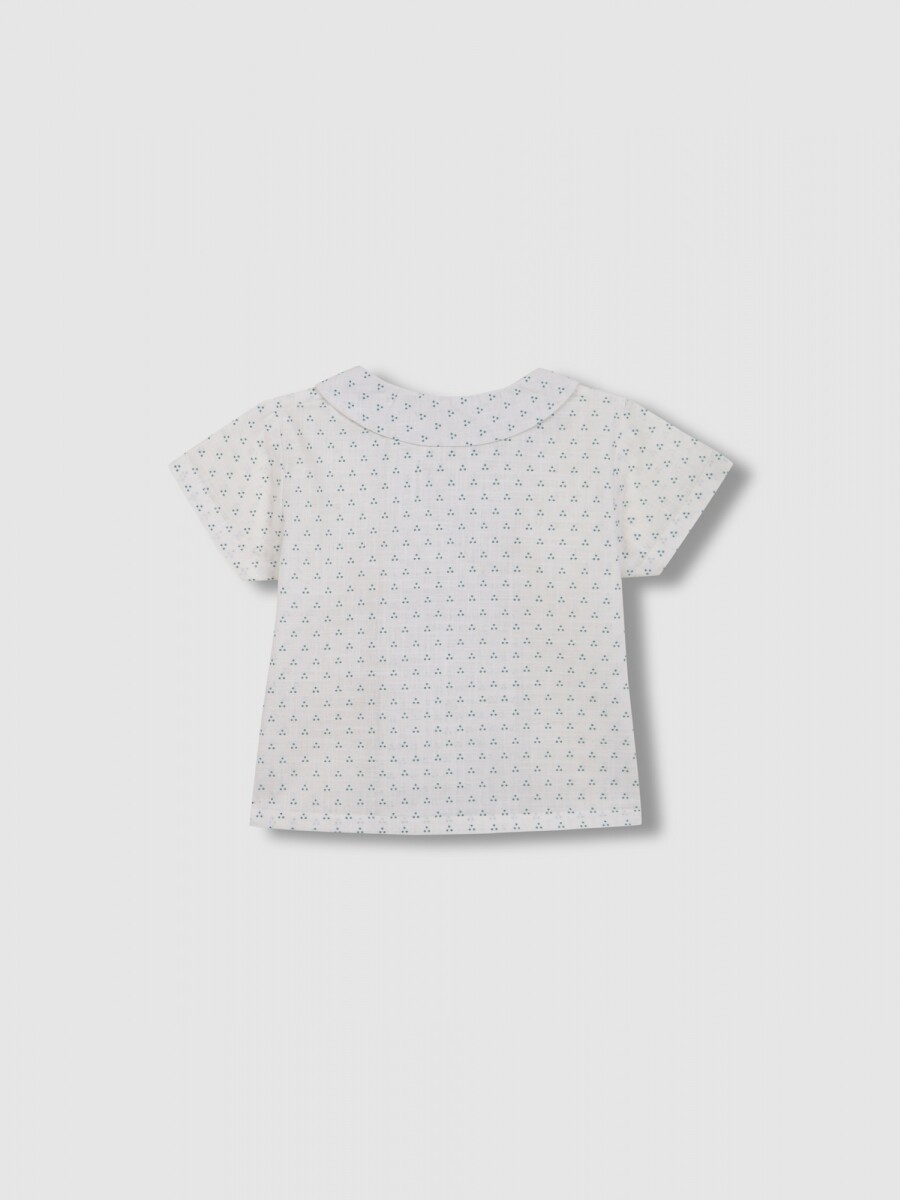 Camisa Vaquera Manga Corta Blanco