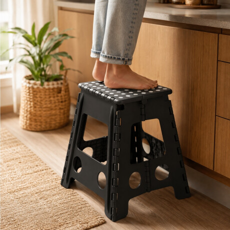Banqueta plegable 29x22x45 NEGRO