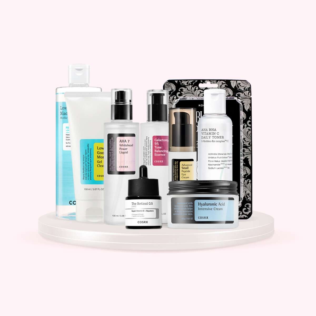 Rutina Coreana Pieles Secas Y Maduras - Opción Esencia Galactomitos Con Serum Retinol Y Crema Baba De Caracol 