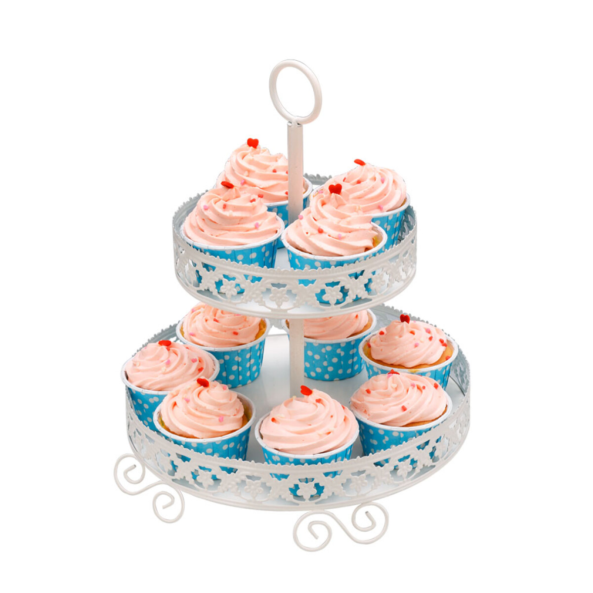 Soporte Para Cupcakes Metal Blanco 