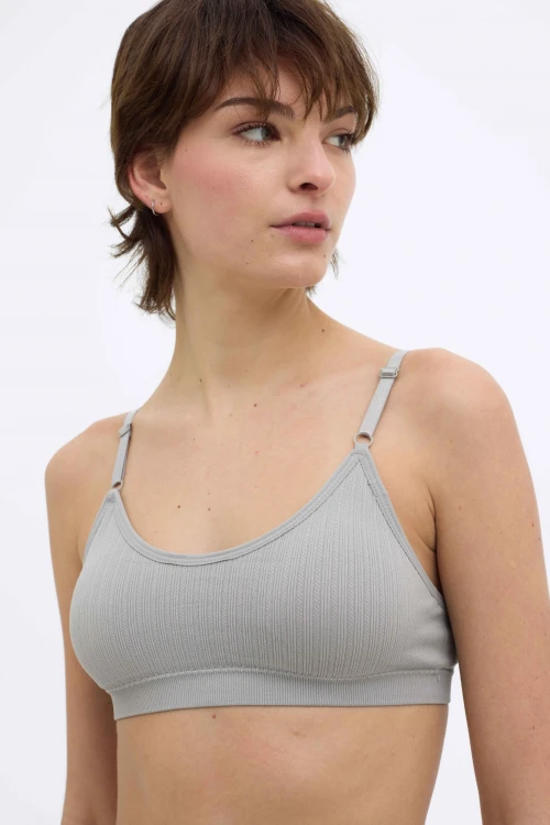 Bralette Flora Gris Claro