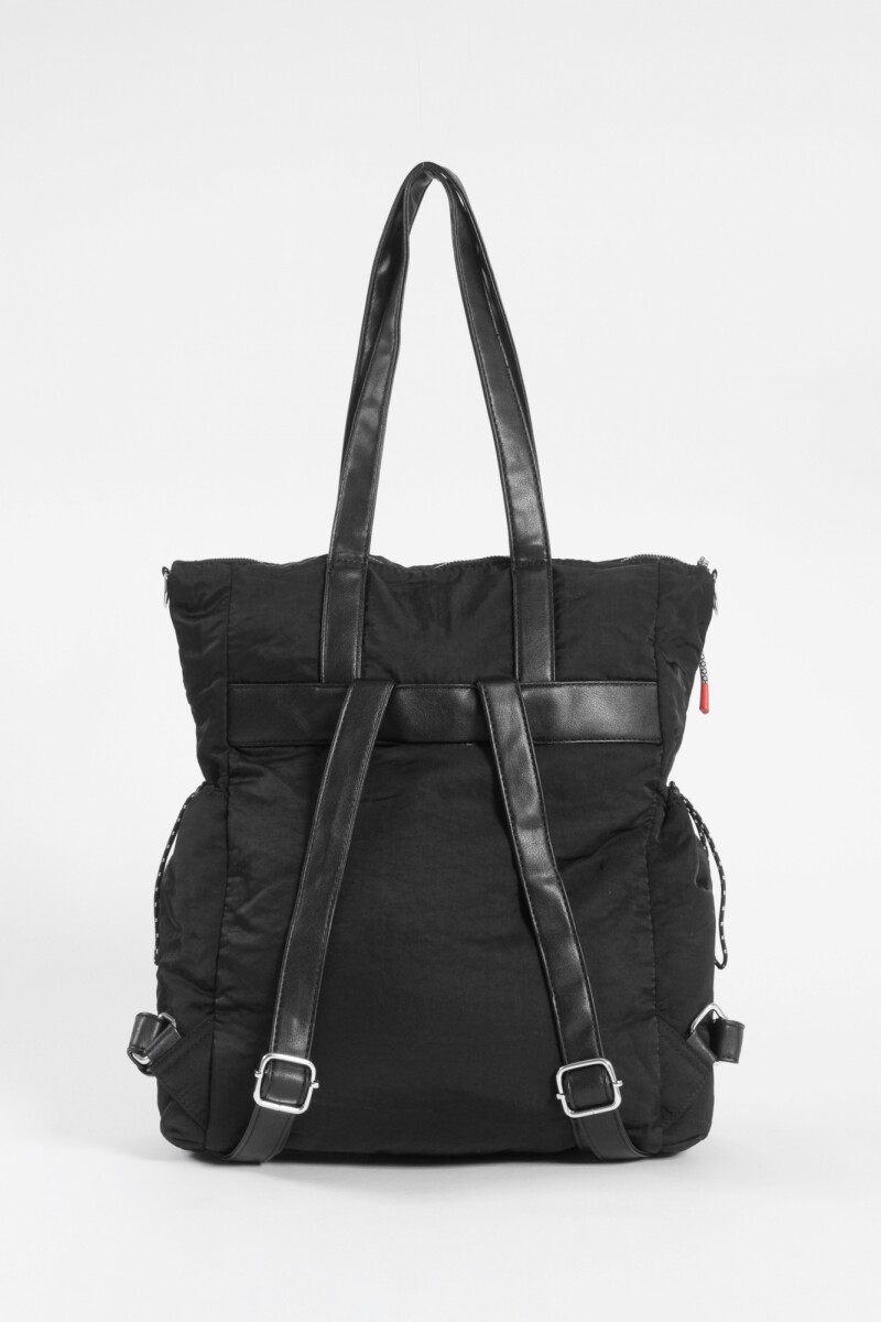 Mochila shopper bolsillos negro