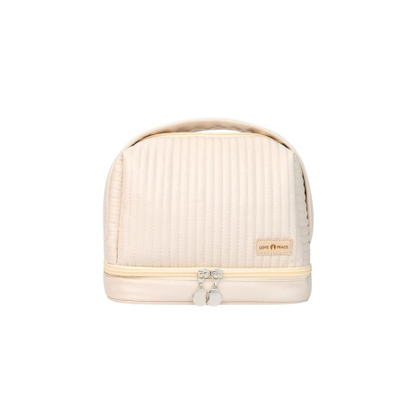 Neceser texturado con asa Blanco
