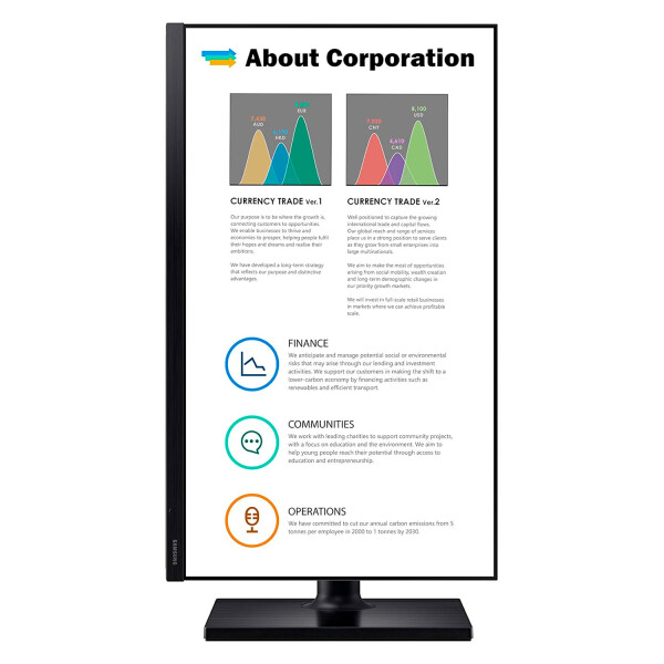 Monitor Samsung Profesional T45f 22" Ips Fhd 75hz MONITOR SAMSUNG PROFESIONAL T45F 22 75HZ