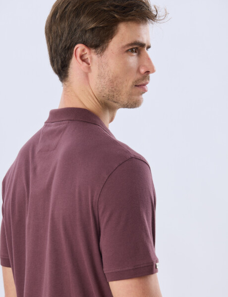 REMERA POLO LISA JERSEY Bordo