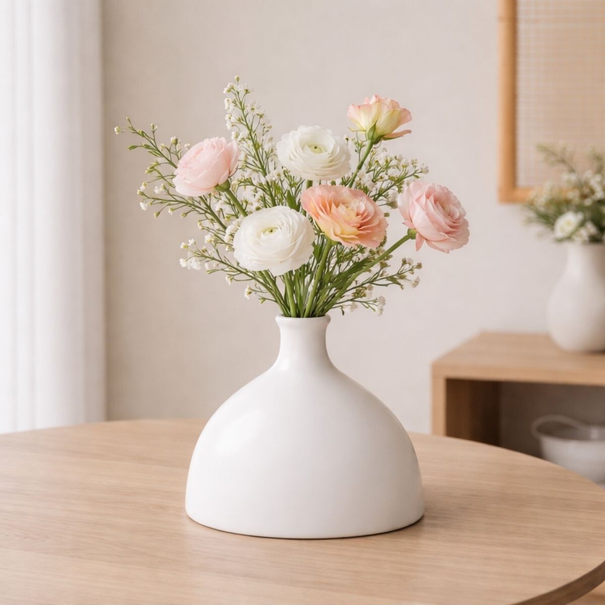 FLORERO CLAY Blanco Large 