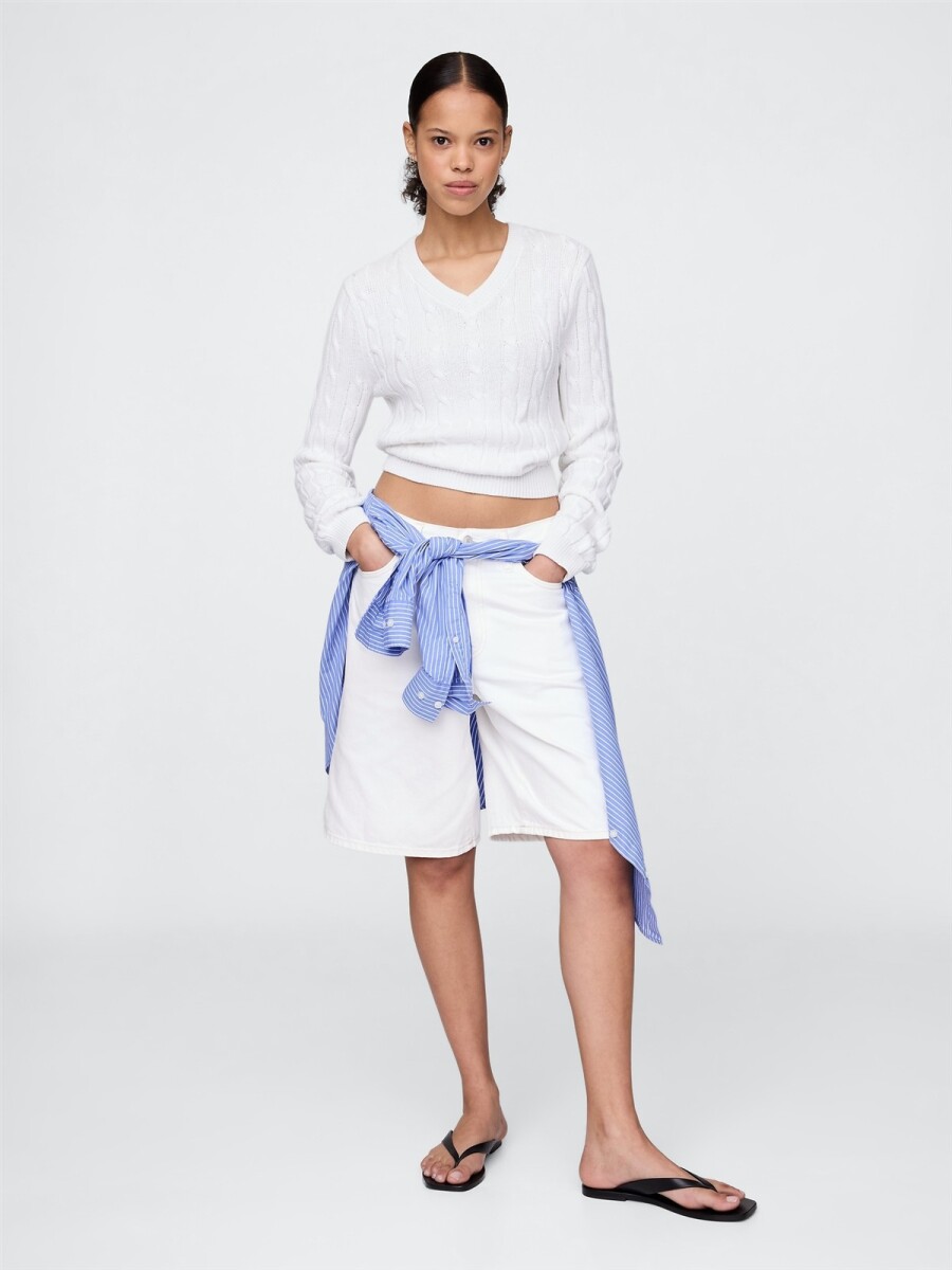 Short De Jean Mujer - Optic White V6 