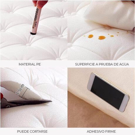 Revestimiento Pared X9 Capitoneado 8mm Autoadhesivo Blanco
