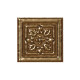 Taco Con Diseño Floral Bronce 7.5X7.5 Estilker