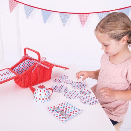 Juego Tazas de Té con Canasta mimbre Juego Tazas de Té con Canasta mimbre