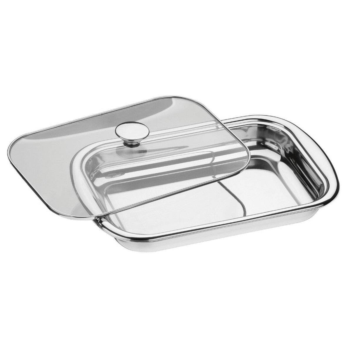 Asadera con tapa de vidrio modelo COSMOS, 380x250mm. -TRAMONTINA - TF1315 