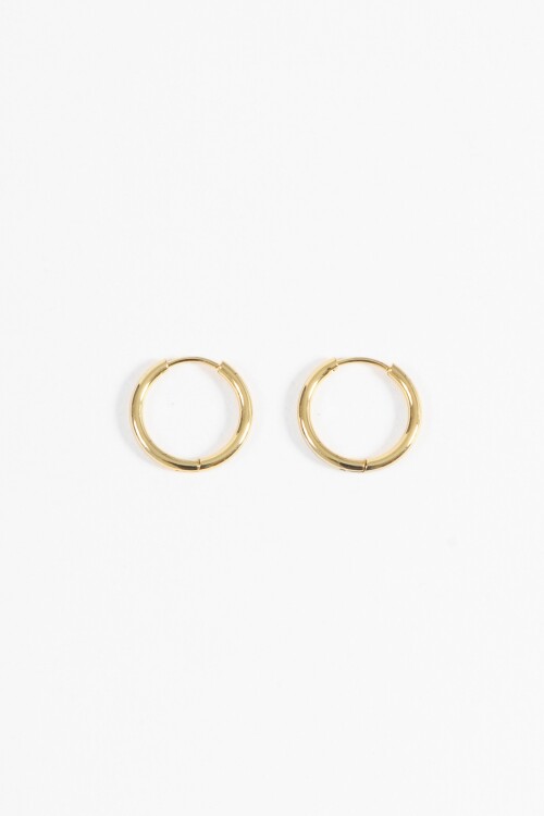 Aros acero small dorado