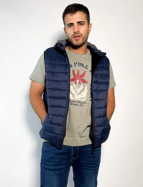 Chaleco con capucha desmontable Timon Azul