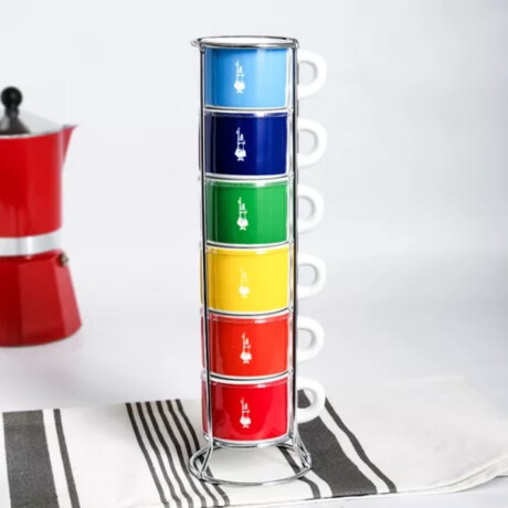 Tazas de Café Apilables 6 unidades Bialetti Tazas de Café Apilables 6 unidades Bialetti