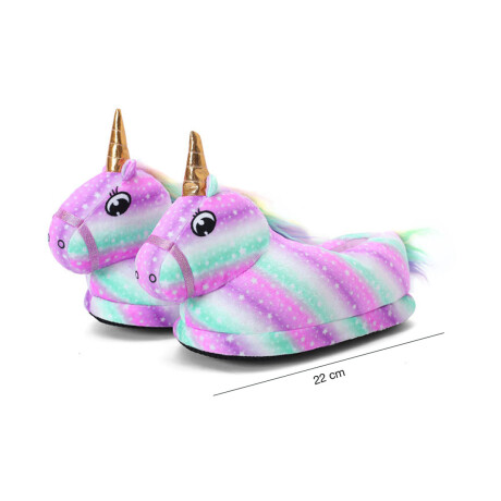 Set Infantil con Pijama Entero + Pantuflas Diseño Unicornio Multicolor/rosa
