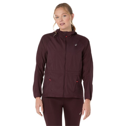 Casacas Running Road Packable Jacket Mujer Dark Currant