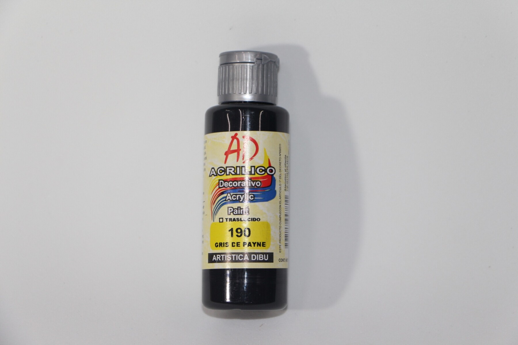 PINTURA ACRILICA ARTISTICA DIBU 60 ML. DIFERENTES COLORES - COLOR GRIS DE PAYNE 190 