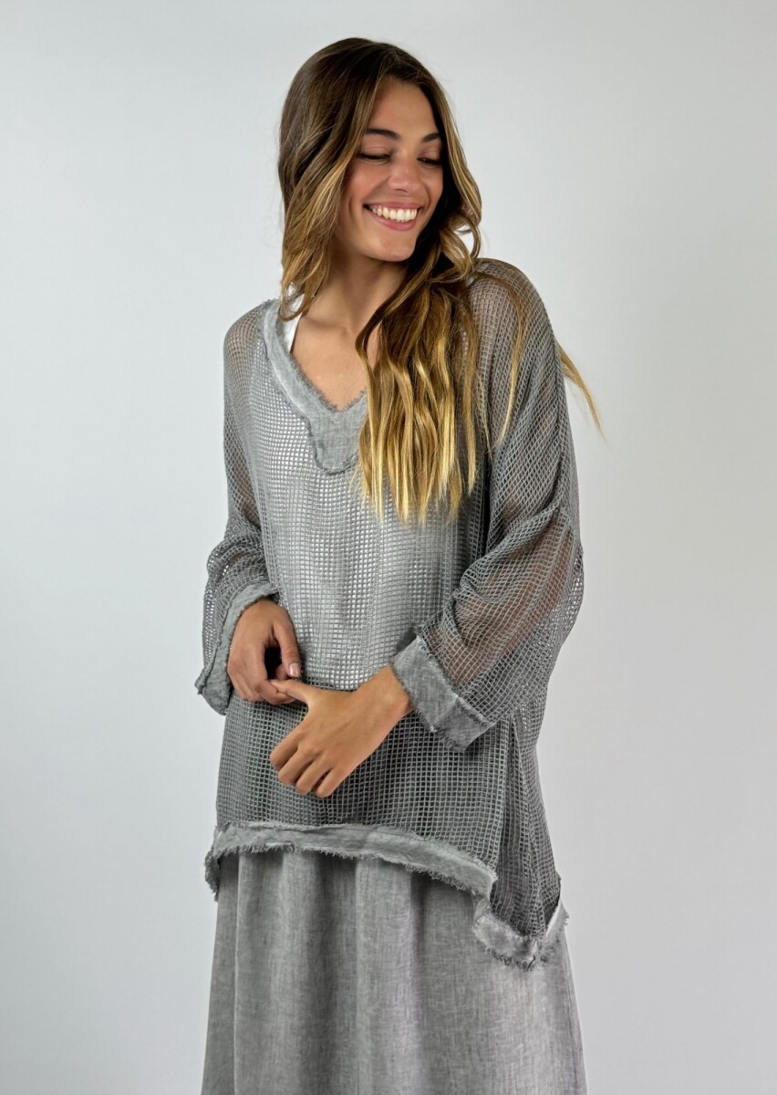TOP AMAPOLA - GRIS 