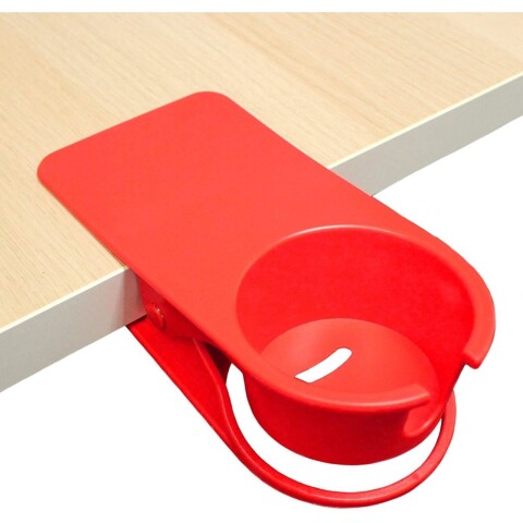 Soporte Vaso Taza Cafe Escritorio Mesa Pinza Posa Vaso Color Variante Rojo