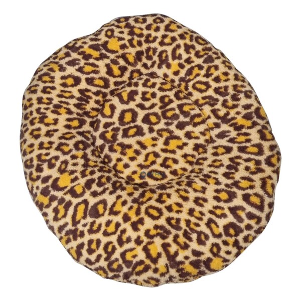 Cama Colchon Perro Gato Grande Redondo Puff Comodo 60 Cm Variante Diseño Animal Print