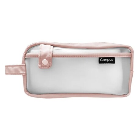 Cartuchera Campus Transparente Rosada