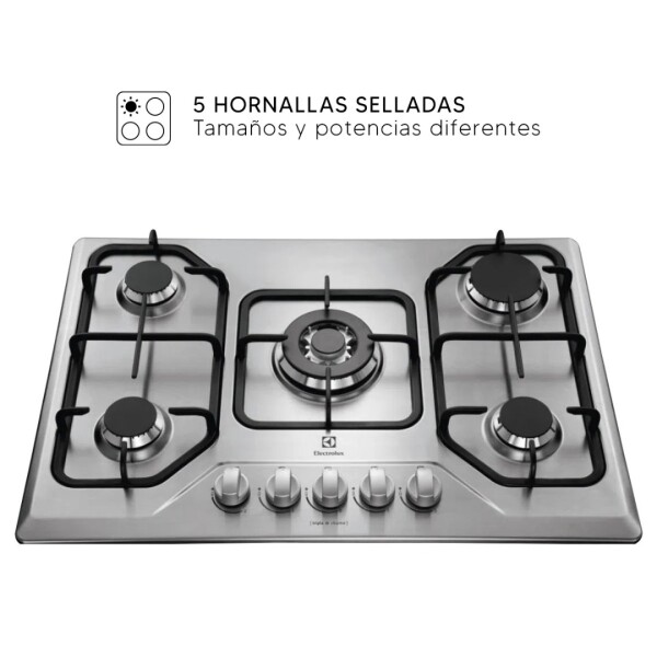 Anafe A Gas Electrolux Gt75x ANAFE ELECTROLUX 5H GT75X INOX AP