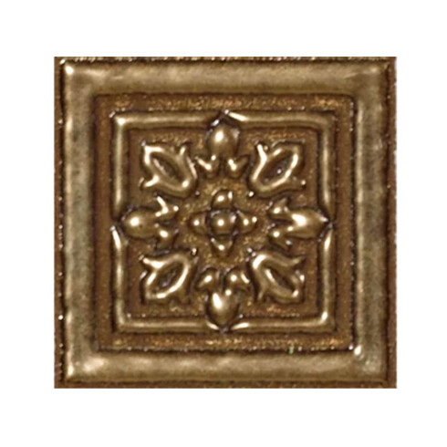 Taco Con Diseño Floral Bronce 7.5X7.5 Estilker 000
