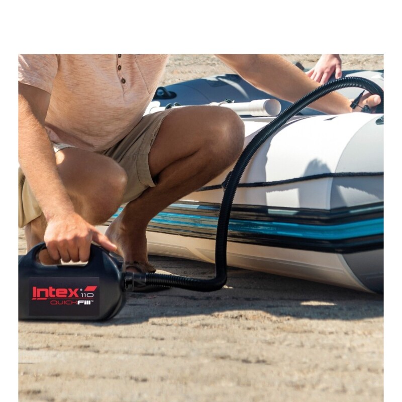 INTEX INFLADOR ELÉCTRICO 12V&220V ALTA PRESIÓN +3 BOQUILLAS ADAPTADORAS C/AGUJA Intex Inflador Eléctrico 12v&220v Alta Presión +3 Boquillas Adaptadoras C/aguja