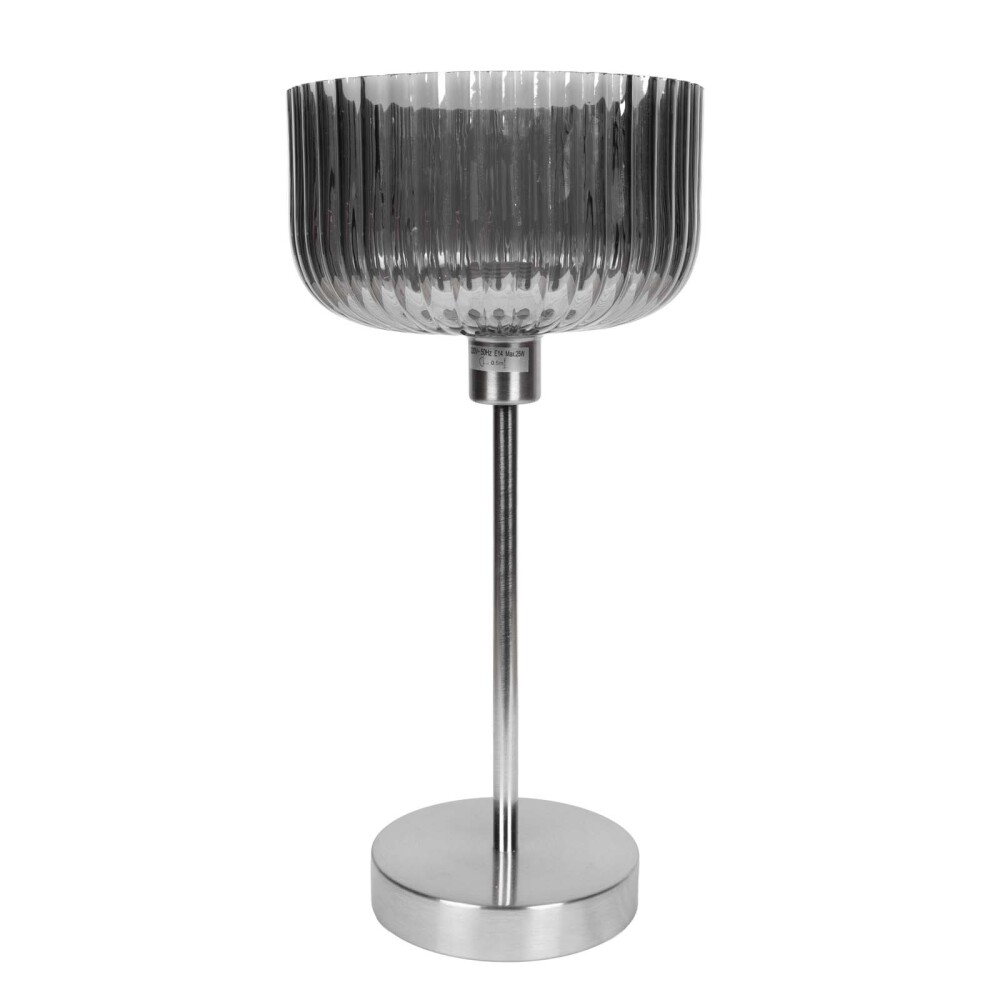 LAMPARA DE MESA METAL-Y-VIDRIO GRIS LT95171