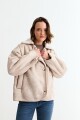 Chaqueta simil gamuza con forro de corderito BEIGE