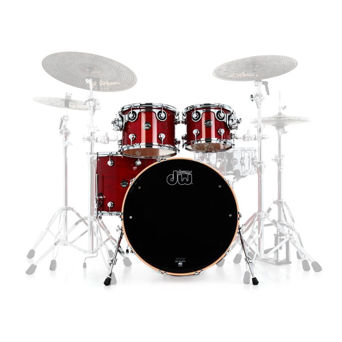 Batería Dw Performance Series Cherry Stain 4c B22 Sin Redoblante 