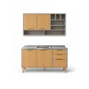 COMBO COCINA - BAJO MESADA + AÉREO + PILETA TRAMONTINA GRIS