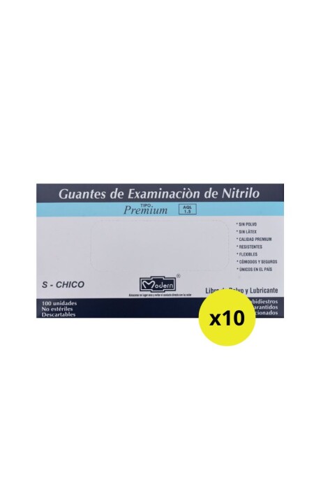 Guantes de nitrilo Modern caja x 100 unidades OFERTA CAJA X 10 Azul