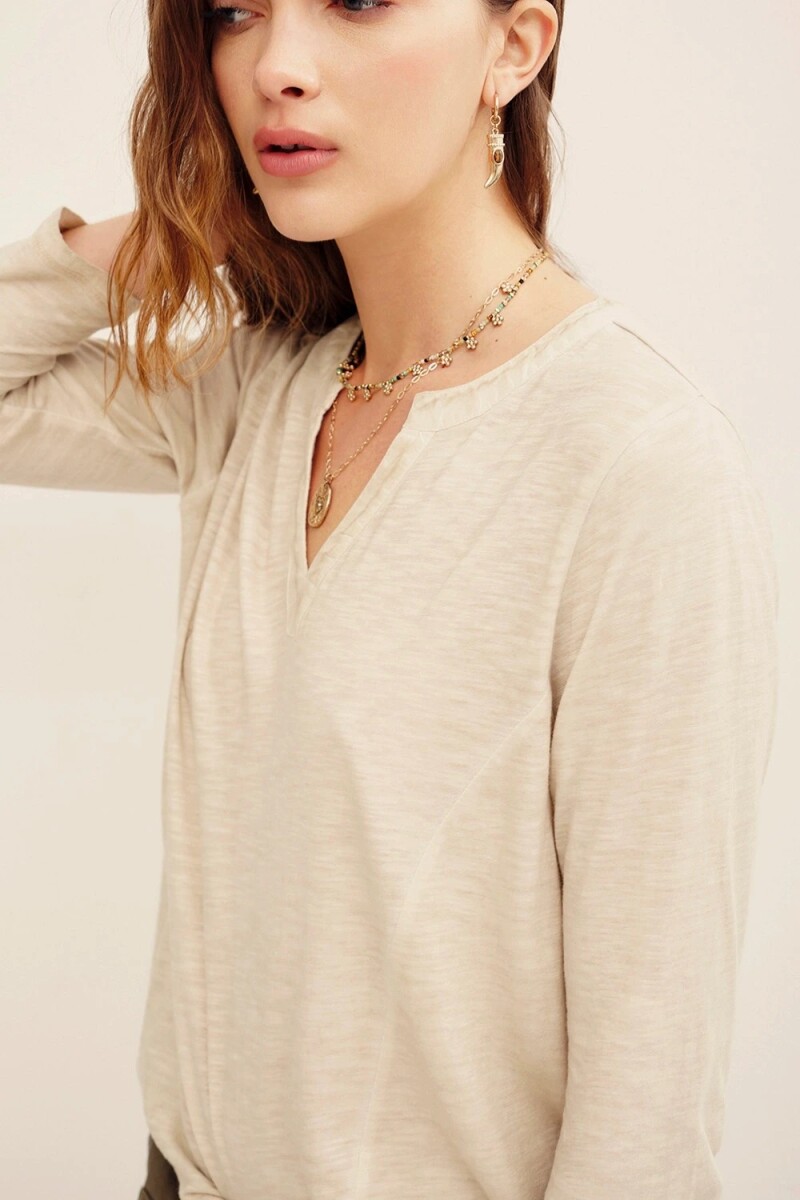 REMERA MATILDA WASHED Beige