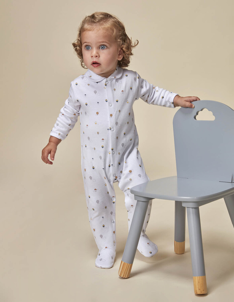 Pijama Print Globos - Blanco Optico 