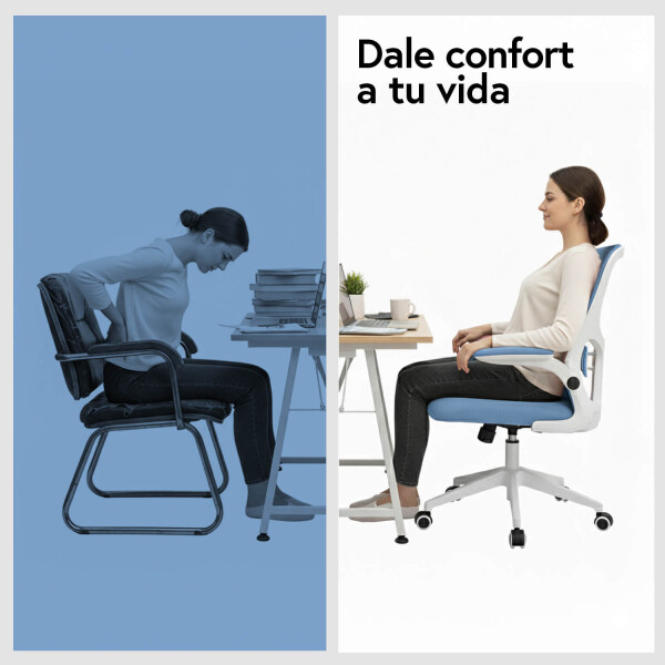Silla de escritorio Oficina Sillon Ejecutiva Ergonomica Apoyabrazos Regulables IMBACK Color Azul Silla de escritorio Oficina Sillon Ejecutiva Ergonomica Apoyabrazos Regulables IMBACK Color Azul
