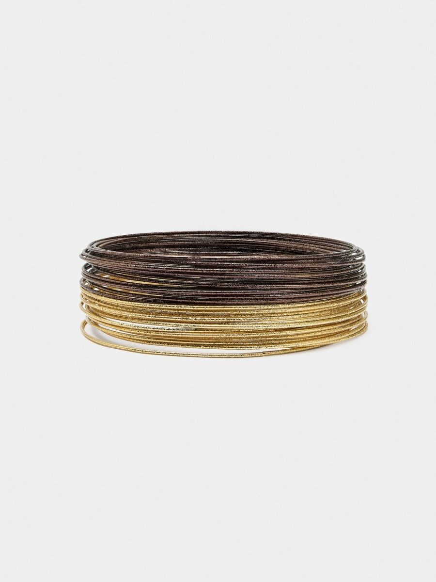 Pulseras Rígidas Entrelazadas bicolor