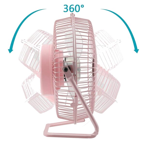 Ventilador Metálico Usb 4" ROSADO