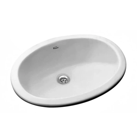 Bacha Circular De Loza Blanca Para Empotrar 48X37,5X20,5 000