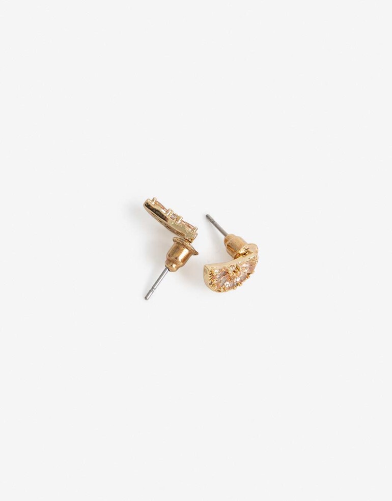 Aros Pasantes Cubic zirconia Aros Pasantes Frutas Cubic Zirconia - Dorado